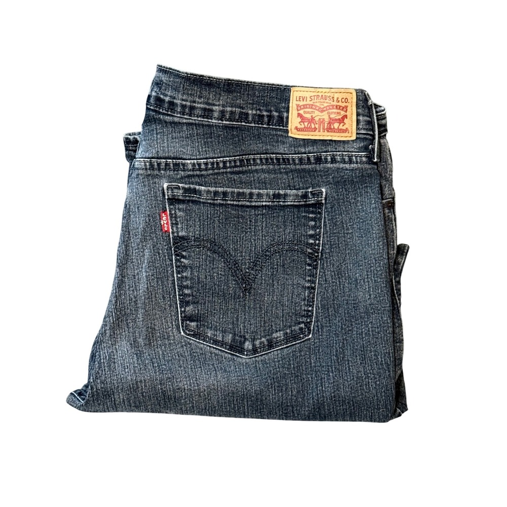 Levi's 505 Straight Jeans Womens 16 Dark Wash Classic Mid Rise Denim Pants